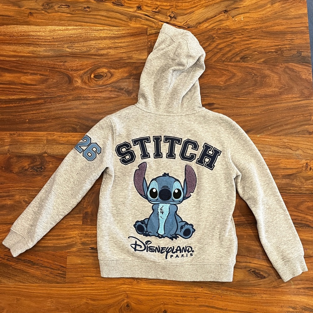 Disney Disneyland Paris Youth Stitch Zip up Hoodie‎ 8Y